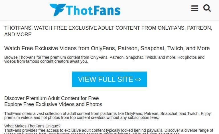 ThotFans Review: Top Platform for Free Social Media-Based Adult Content