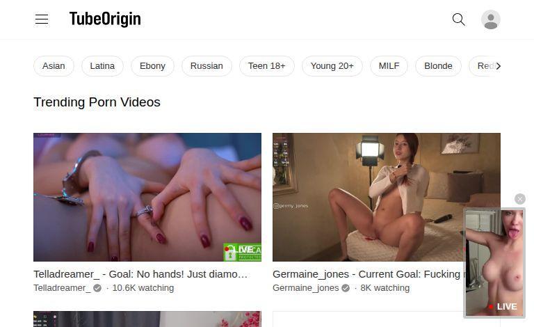 TubeOrigin Review: Free Adult Tube Site with Videos and Live Cams